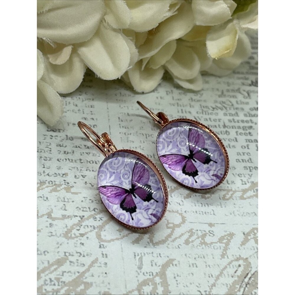 Rose Gold  Boutique Wire Earrings Wedding Birthday Anniversary Gift Mom Wife New
